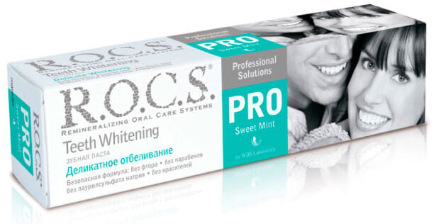 Зубная паста ROCS PRO деликатное отбеливание sweet mint 135 г