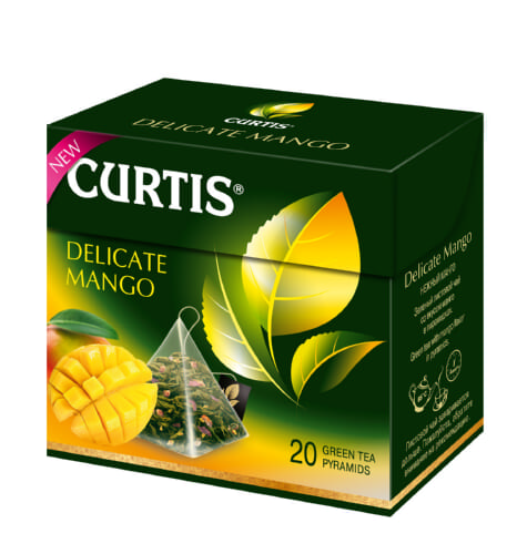 Чай зеленый Curtis Delicate Mango (Манго) пирамидки 20 штук.