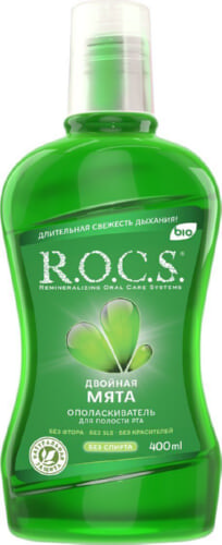 Ополаскиватель ROCS Двойная мята 400 мл.