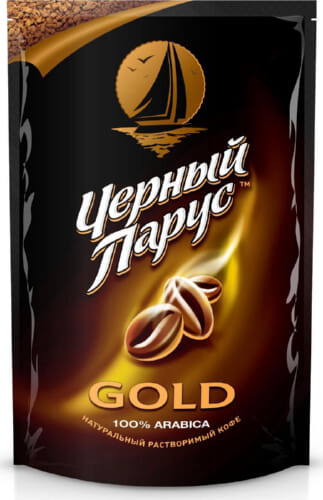 Кофе растворимый  Черный Парус Gold пакет 75 г.