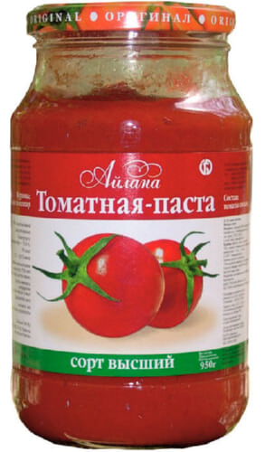 Паста  томатная Айлана стеклянная банка 0,900 кг.