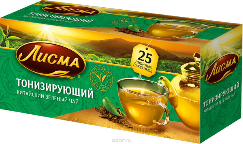 Чай зеленый Лисма 25 пакетов.