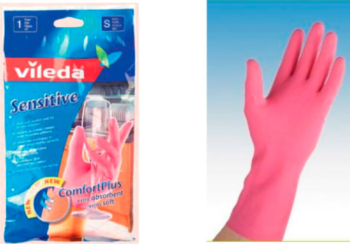 Перчатки Vileda Sensitive для деликатных работ размер L.