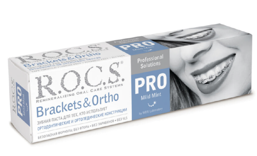 Зубная паста ROCS PRO Brackets & Ortho 135 г.