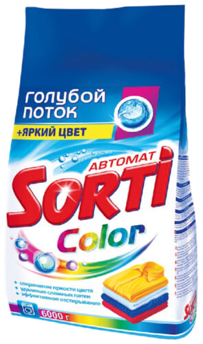 Стиральный порошок Sorti Color автомат 6,0 кг.