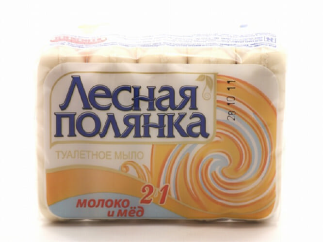 Мыло - крем Лесная Полянка Молоко и мед 75 г х 5