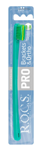 Зубная щетка ROCS PRO Brackets&Ortho мягкая.