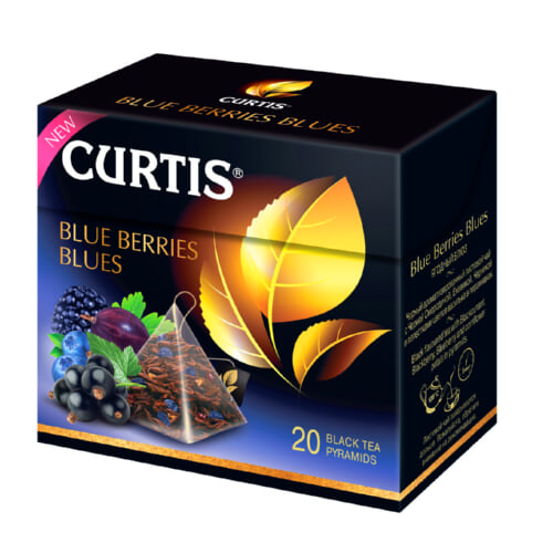 Чай черный Curtis Blue Berries Blues (Черника) пирамидки 20 штук.