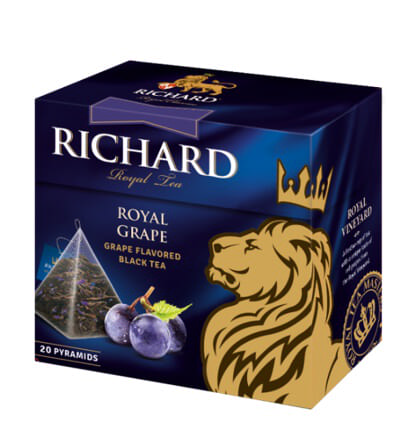 Чай черный  Richard Royal Grape пирамидки 20 штук.