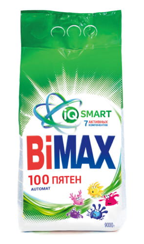 Стиральный порощок BiMax 100 пятен автомат 9 кг.