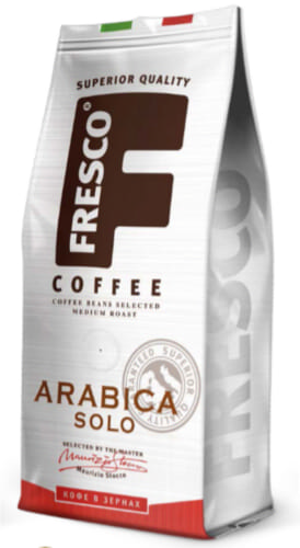 Кофе зерновой FRESCO Arabica Solo пакет 200 г.