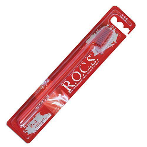 Зубная щетка ROCS Red Edition Classic средняя.