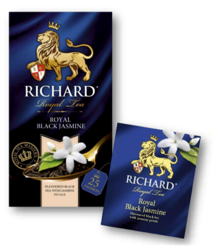 Чай черный  Richard Royal Black Jasmine 25 пакетов.