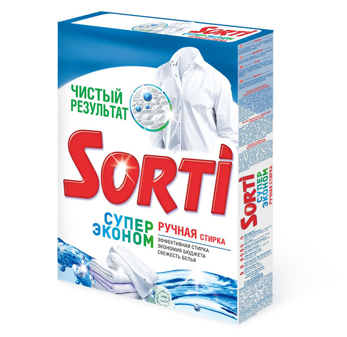 Стиральный порошок Sorti супер эконом ручной 0,350 кг.