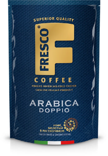 Кофе растворимый с молотым FRESCO Arabica dopplo 190 г
