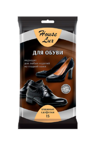 Салфетки влажные Авангрд для обуви  House Lux for shoes 15 шт.