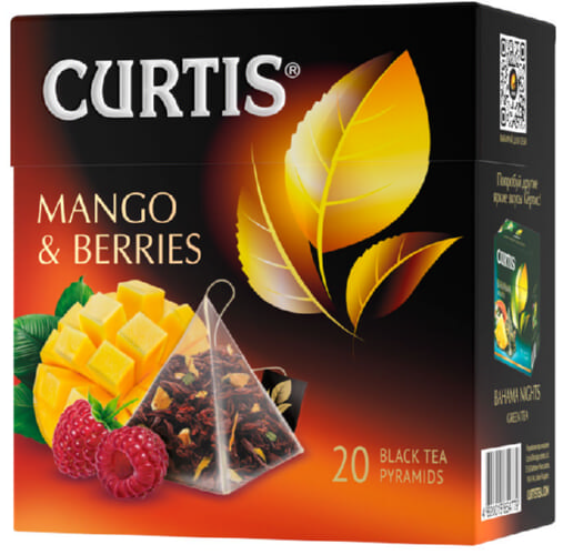 Чай черный Curtis Mango&Berries пирамидки 20  штук