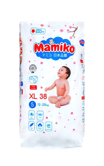 Трусики Mamiko  XL (12-20 кг) 38 штуки