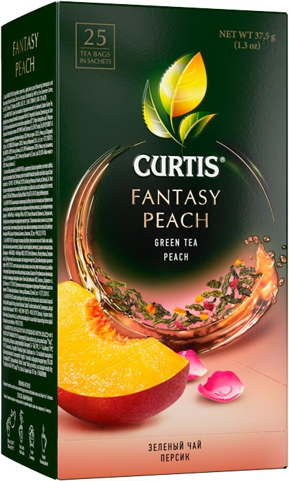 Чай зеленый Curtis  Fantasy Peach 25 пакетов.