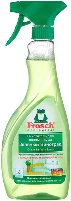 Чистящее средство Frosch для ванны и душа зелен.виноград 0,90 мл.
