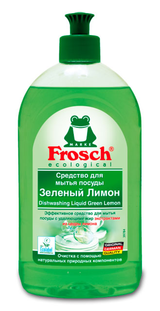 Средство для  посуды Frosch  зел.лимон 0,5л.