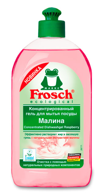 Средства для посуды Frosch  концентр.гель малина  0,5л.