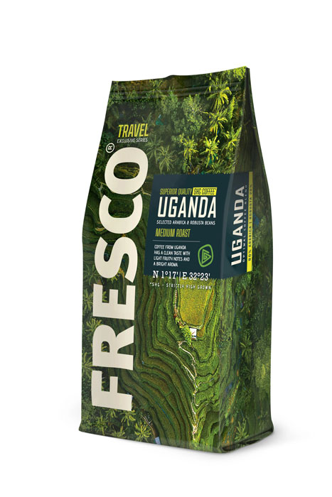 Зерновой кофе FRESCO UGANDA ПАК 900 гр