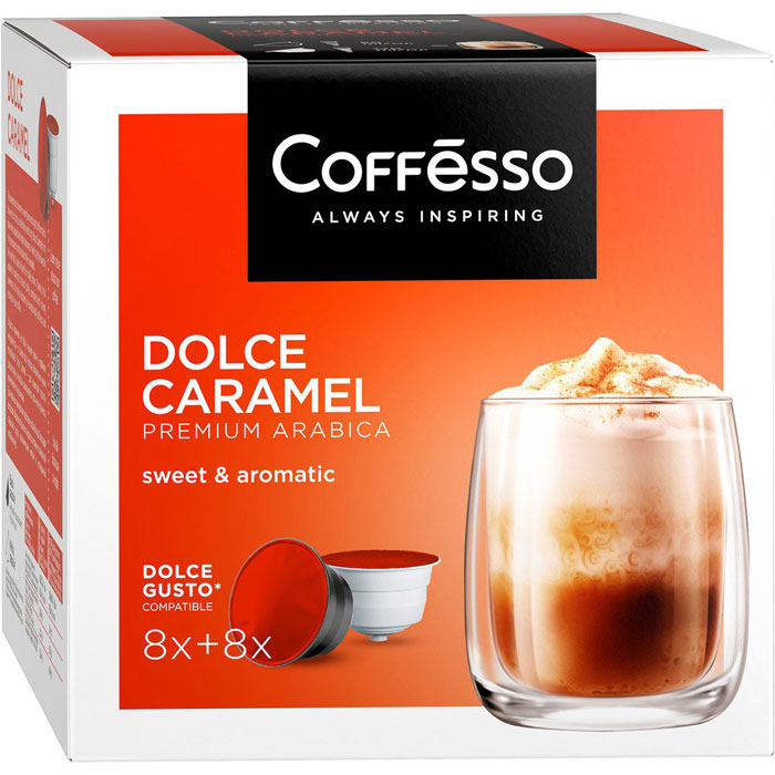 Капсулы'Стандарт Nespresso' (20штCoffesso Dolce Caramel 156г.