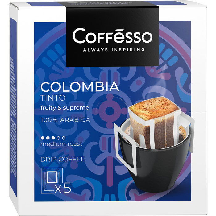 Кофе Coffesso Colombia Tinto Cашет 50г.(10шт