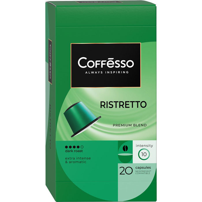 Капсулы'Стандарт Nespresso' (20штCoffesso Ristretto Blend 112г