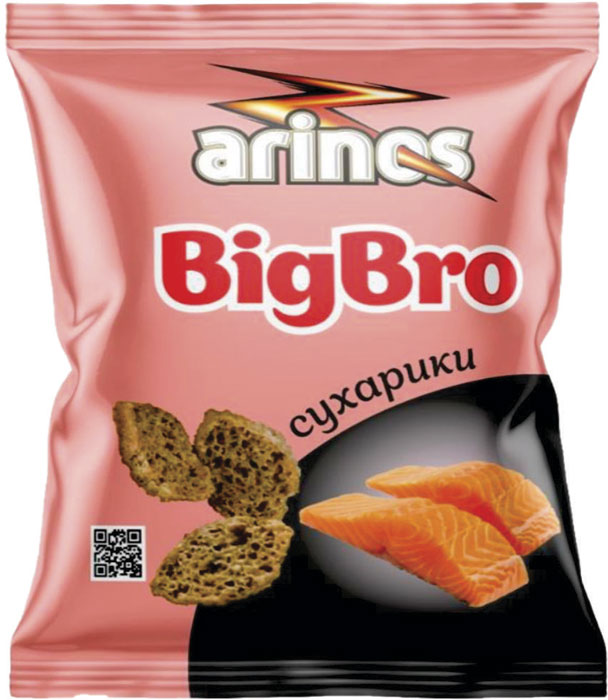 Сухарики BigBro 40гр со вкусом лосося