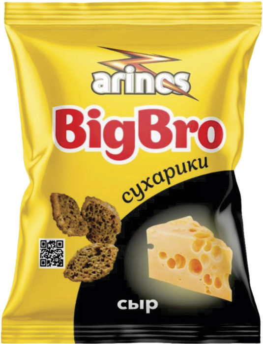 Сухарики BigBro 40гр со вкусом сыра
