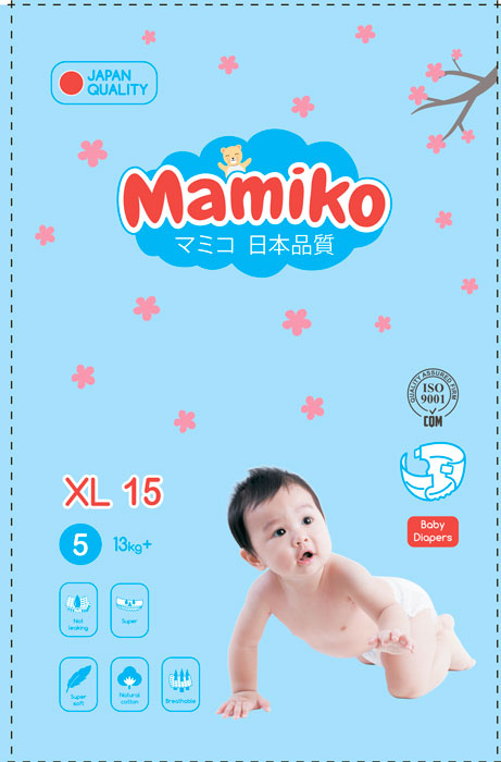 Mamiko Mini подгузники ХL 15шт