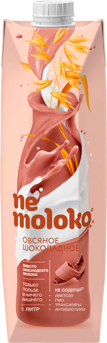 Напиток Nemoloko 1,0л Овсяный Шоколад Кальций+Вит.В2