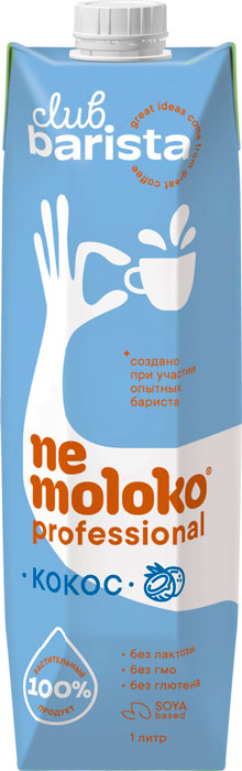 Напиток Nemoloko 1,0л Кокос Соевый Вит.+Минер.