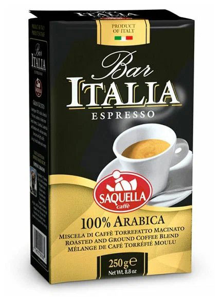 Saquella Молотый кофе Bar Italia 100% Arabic 250гр