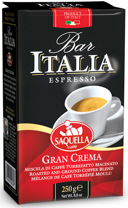 Saquella Молотый кофе Bar Italia G.Crema 250гр