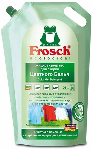 Frosch Жидкое ср-во д\я стирки мягкая упак.1,5л.Цветной текстиль
