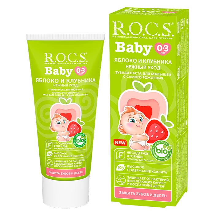 РОКС Baby Нежный уход.Яблоко-клубника 45гр 7820