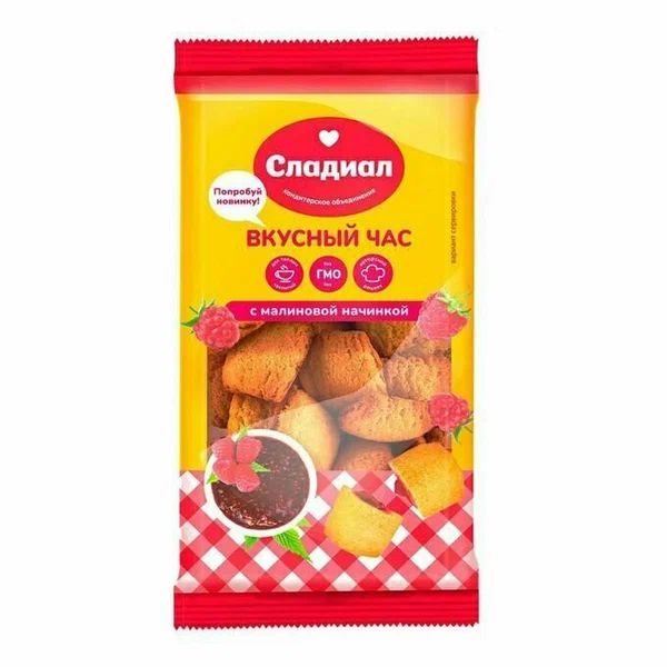 Сладиал сдоба 400гр Вкусный час с нач.малина