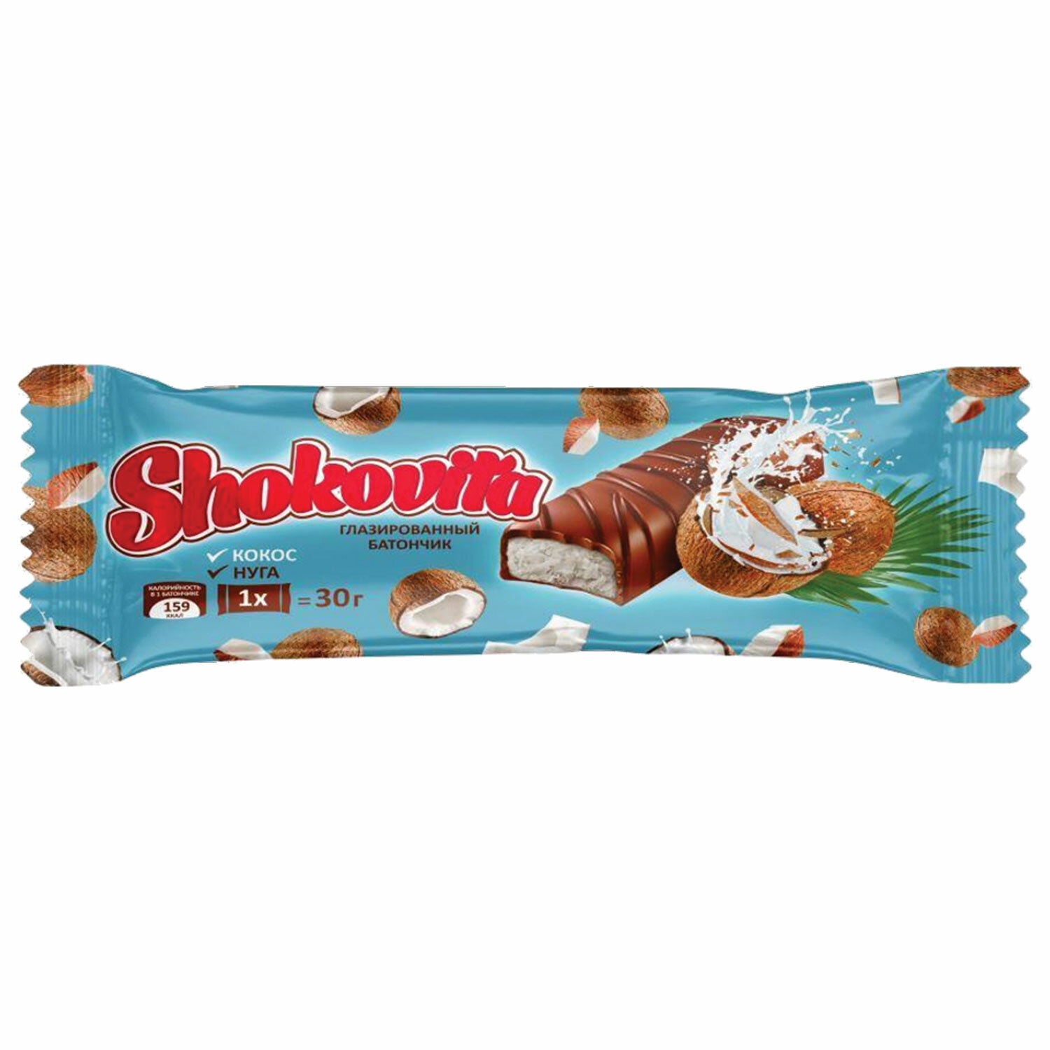 Конфеты шоколадные Нуга с кокосовой стружкой вес.