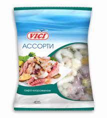 Ассорти из морепродуктов  VICI сыро-мороженые 400 г.