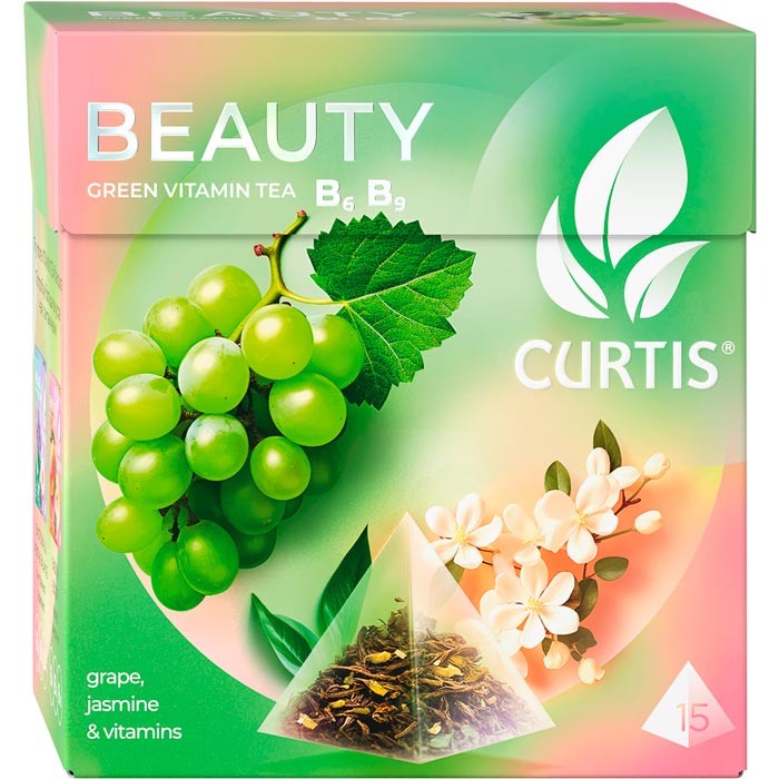 Чай зеленый Curtis Beauty Tea пирамидки 15 штук - Оптобаза