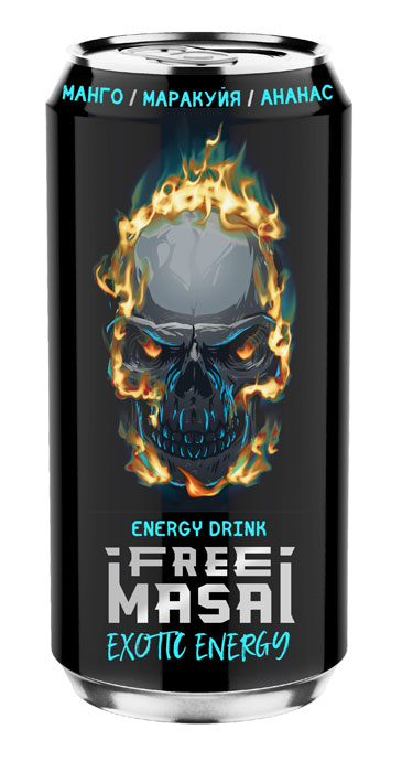Энергетик Free Masai Exotic Energy .манго, ананас 0,45л - Оптобаза