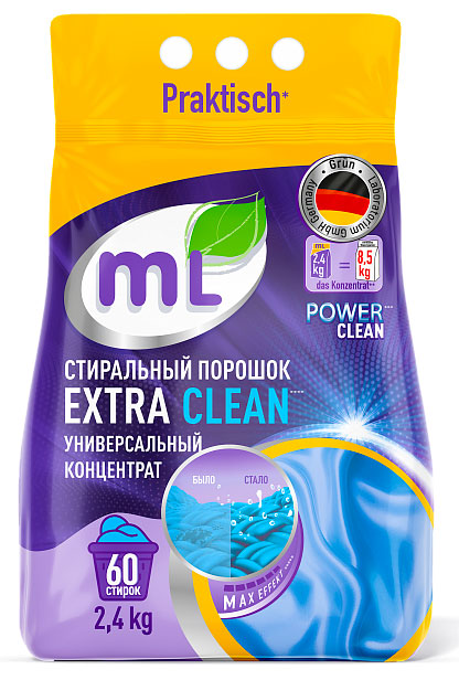 Порошок стиральный ML Extra Clean 2,4кг - Оптобаза